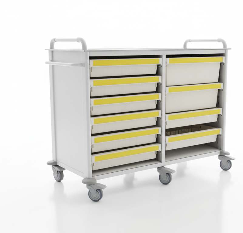 עגלת מגירות כפולה עגלת מגירות כפולה – תמונה 1